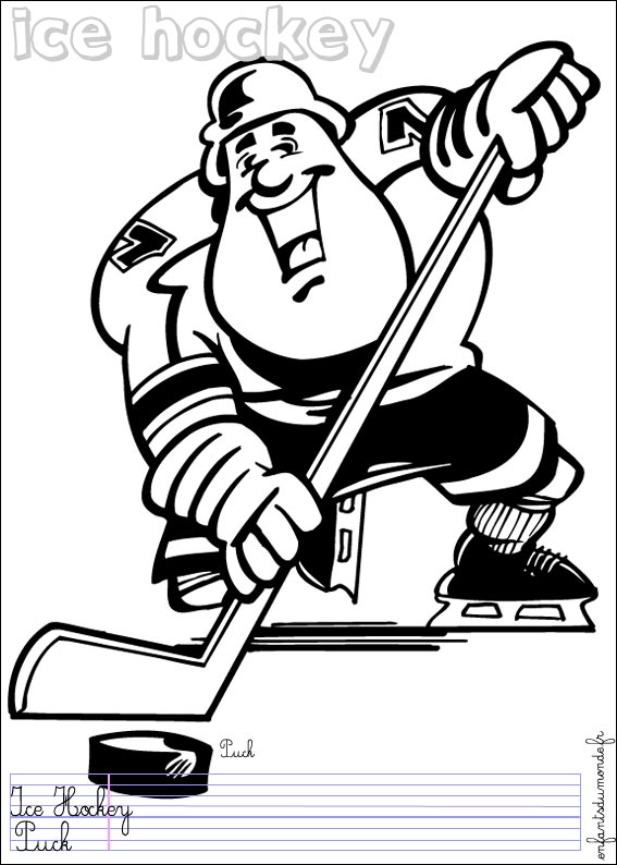coloriage hockey 1